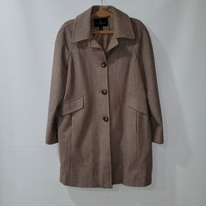 London Fog Wool Blend/ Lined Size Large Coat